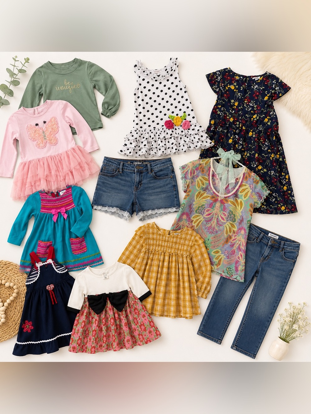 12 pc Collection of gently Preloved girls’ clothing 12mo-14yrs